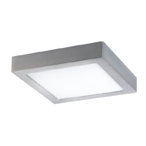 Plafon techo flat cuad. 30x30 24w 4000K niquel